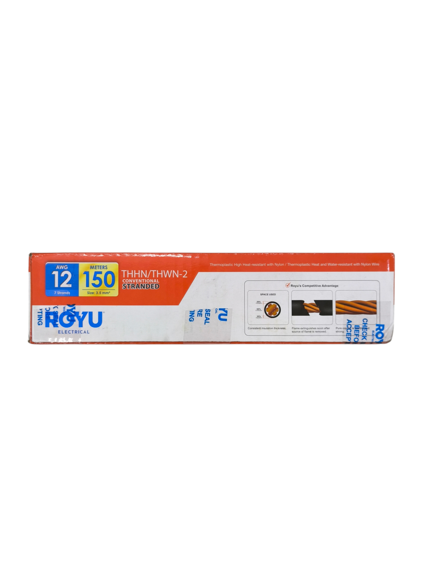 Royu 3.5mm Stranded Wire AWG 12 electrical wire in 150 meters packaging for electrical use