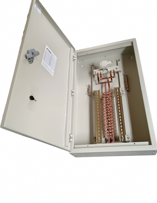 Royu MTS Main Miniature with Interlock 16 Branches electrical circuit panel with open metal enclosure