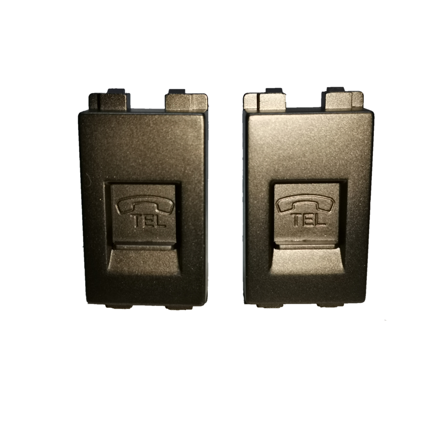 Royu Telephone Outlet Dark Gray pair with TEL phone icon for wall-mounted telephone connections
