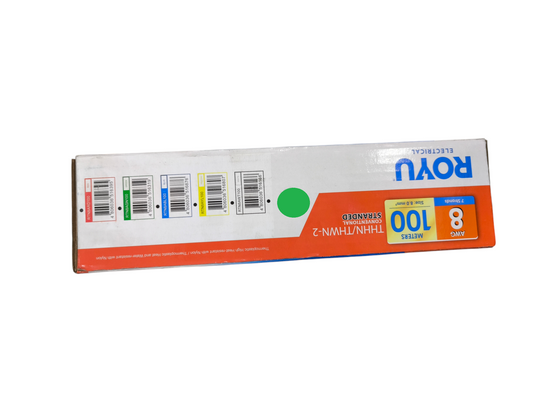 Royu THHN AWG 8 Stranded wire Black 100 meters electrical wire packaging box