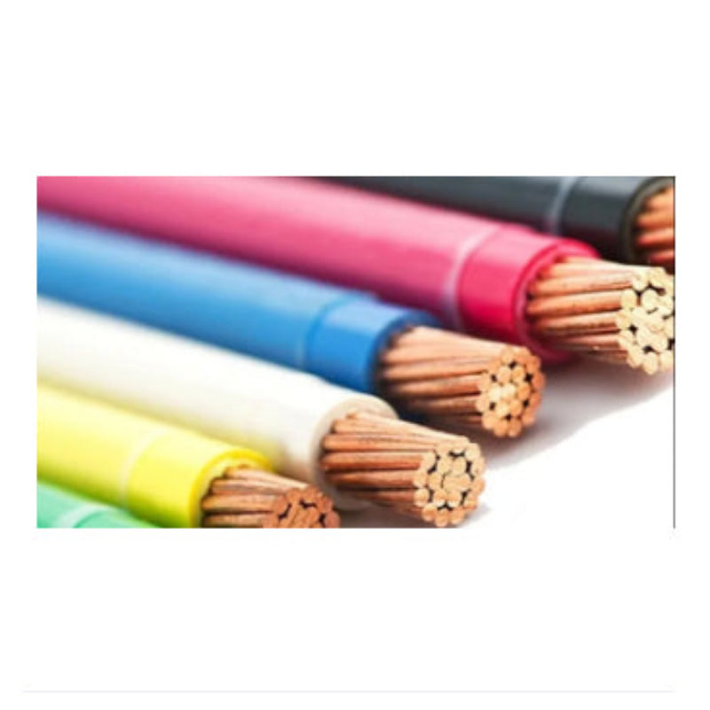 Royu THHN wire 60mm green among various colored electrical wires for construction projects