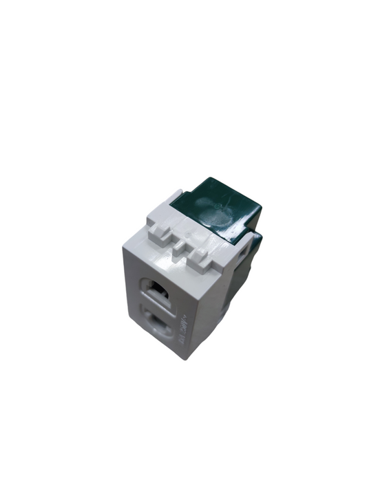 Royu universal outlet 15A 220V white and green power socket module for switches and plugs