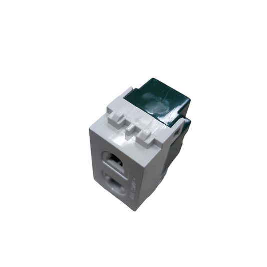 Royu universal outlet 15A 220V white and green power socket module for switches and plugs