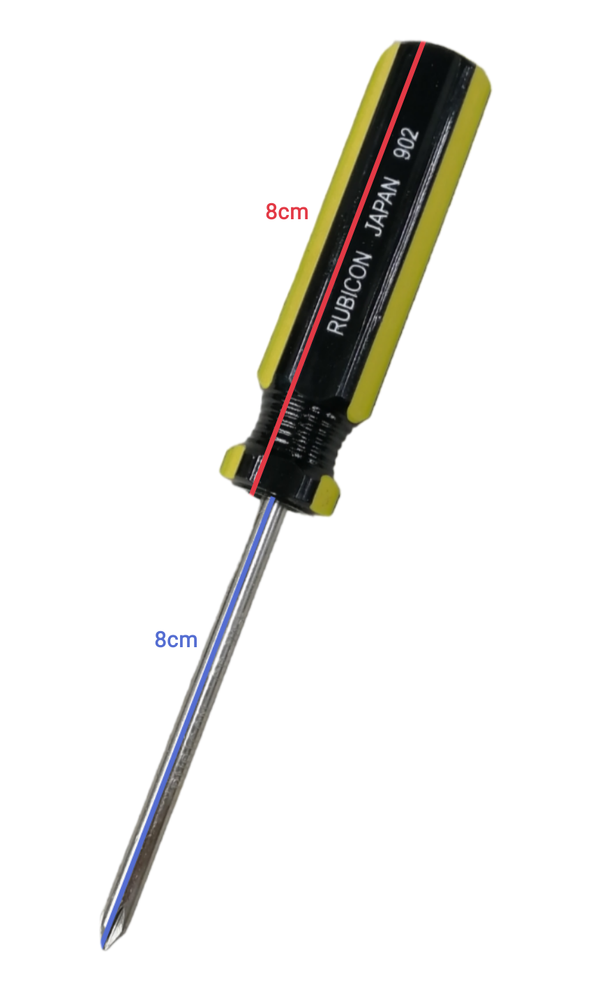Rubicon industrial Philip screwdriver 5mm shaft with yellow and black handle for hand tool use