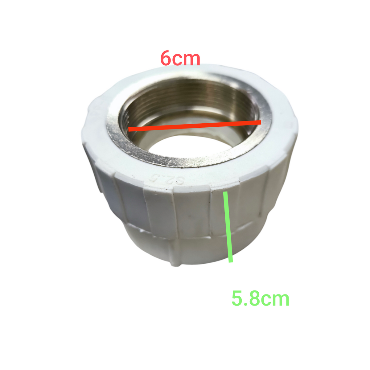 ERA Pipes and Hoses Accessories S2.5 Female Thread to PPR white connector with metal threading
