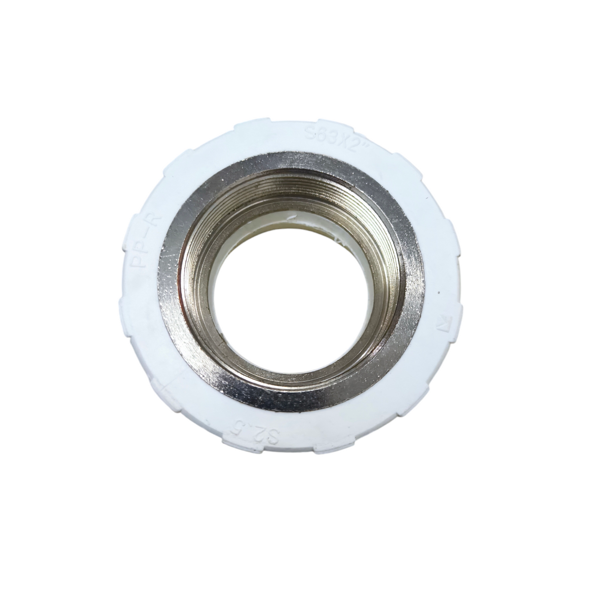 ERA S2.5 Female Thread to PPR pipe fitting accessory with metal and white plastic components