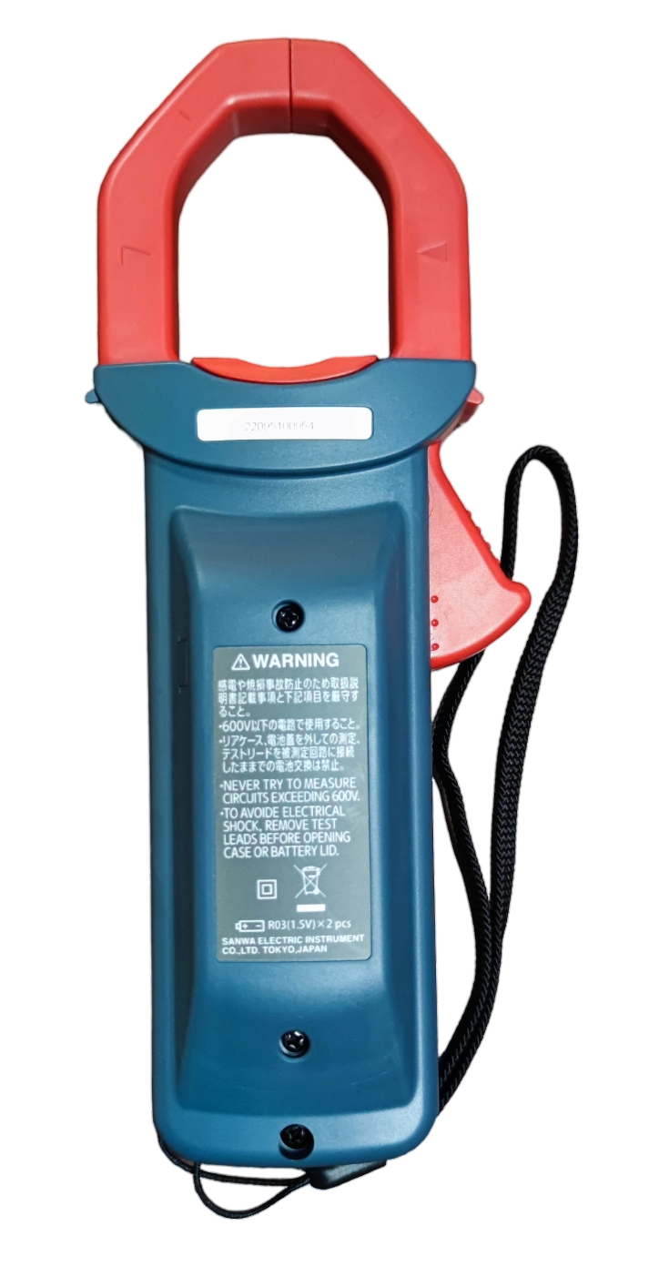 Sanwa 1000A Digital Clamp Meter with red and blue insulated body for electrical testing
