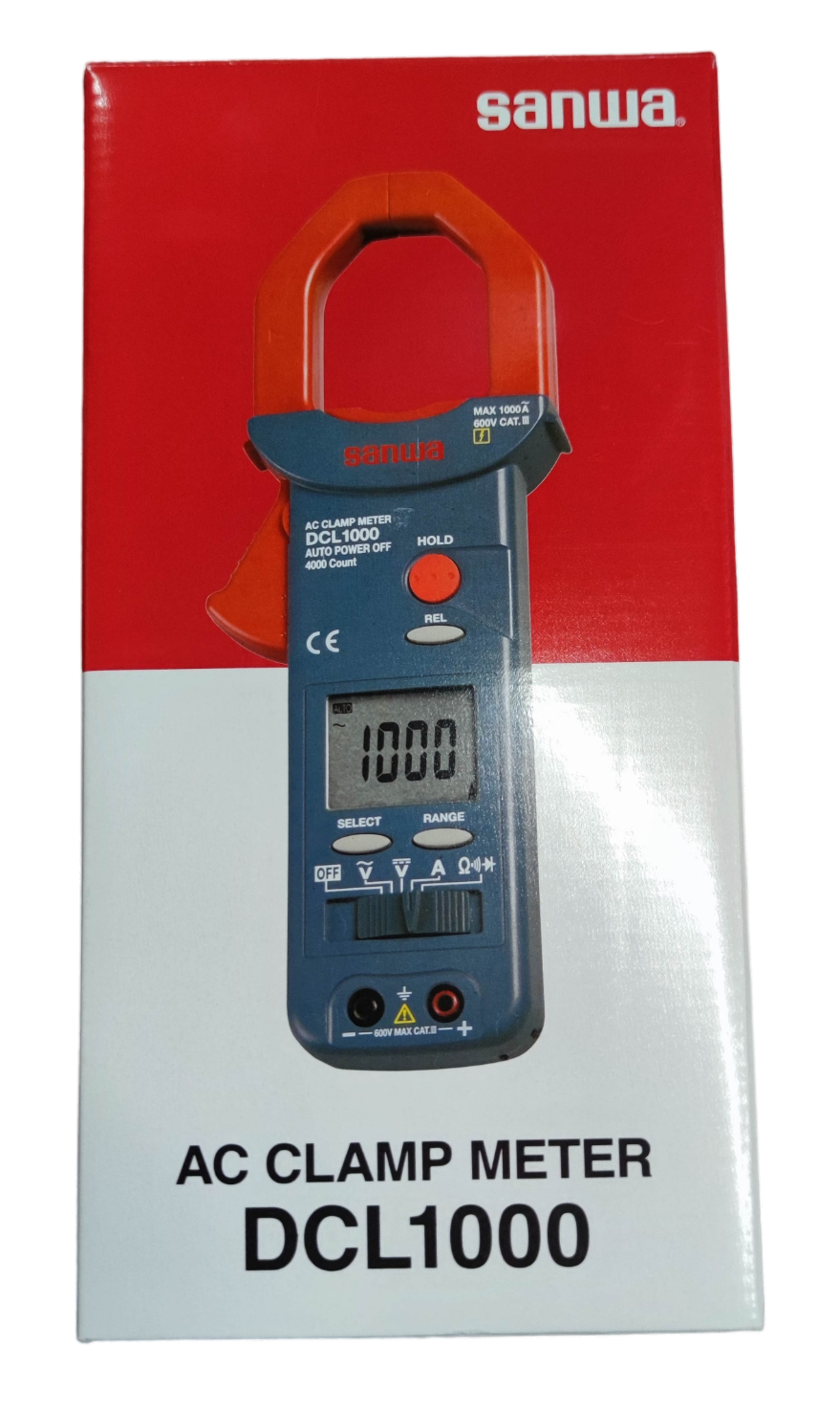 Sanwa 1000A Digital Clamp Meter AC clamp meter DCL1000 in packaging with red and white design