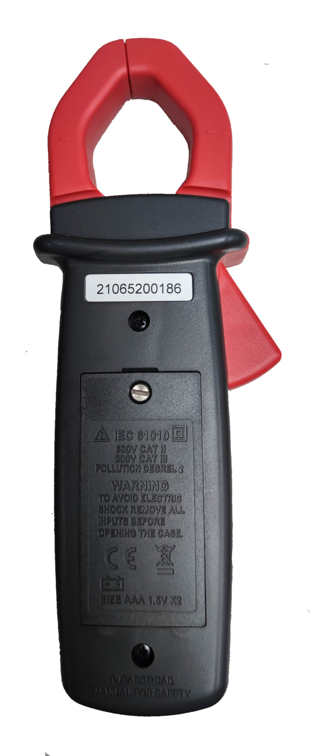 Sanwa Digital Clamp Meter DCM400 with red clamp and black handle for electrical testing