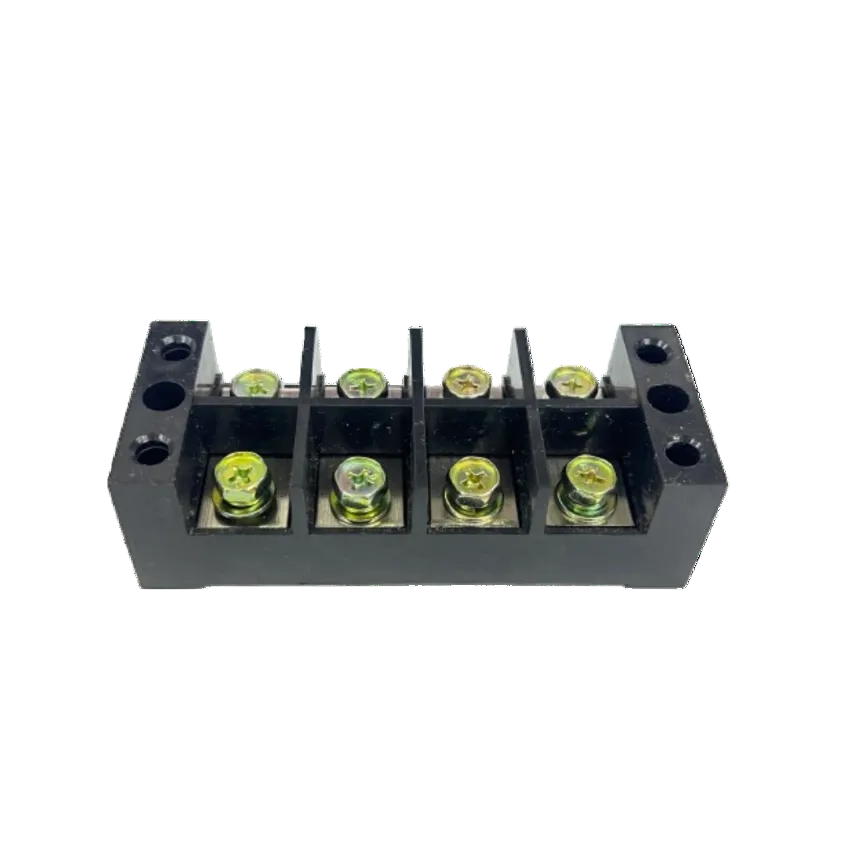 Grippes Sassin 100A 4 Pairs Terminal Block black plastic screw terminal for wiring connections