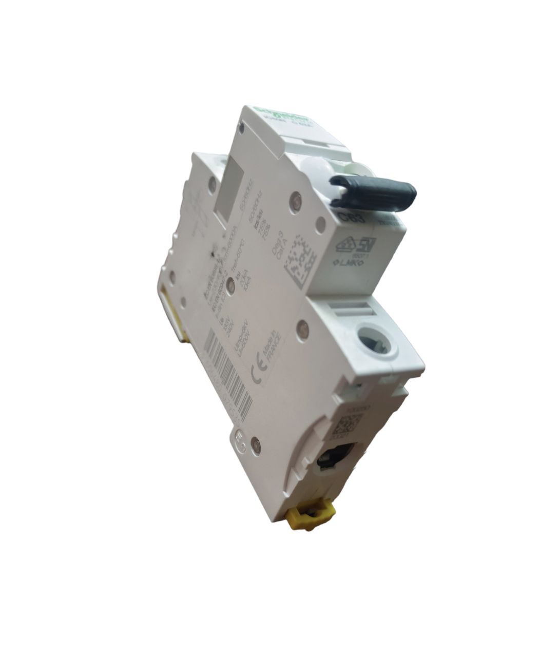 Schneider 10A Miniature Circuit Breaker 1 Pole 6KAIC electrical component with toggle switch