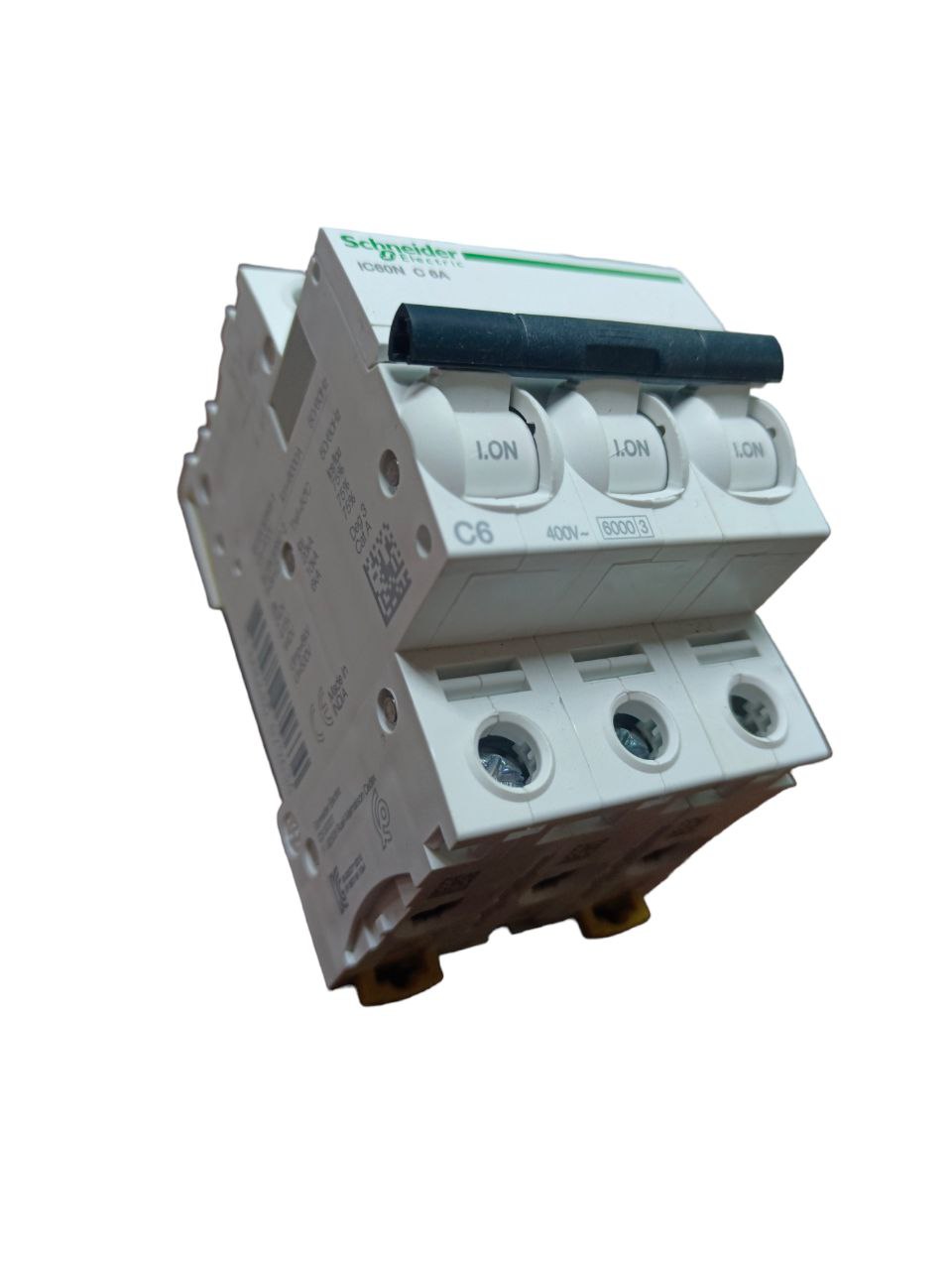 Schneider 6A 3 pole miniature circuit breaker for electrical protection and safety