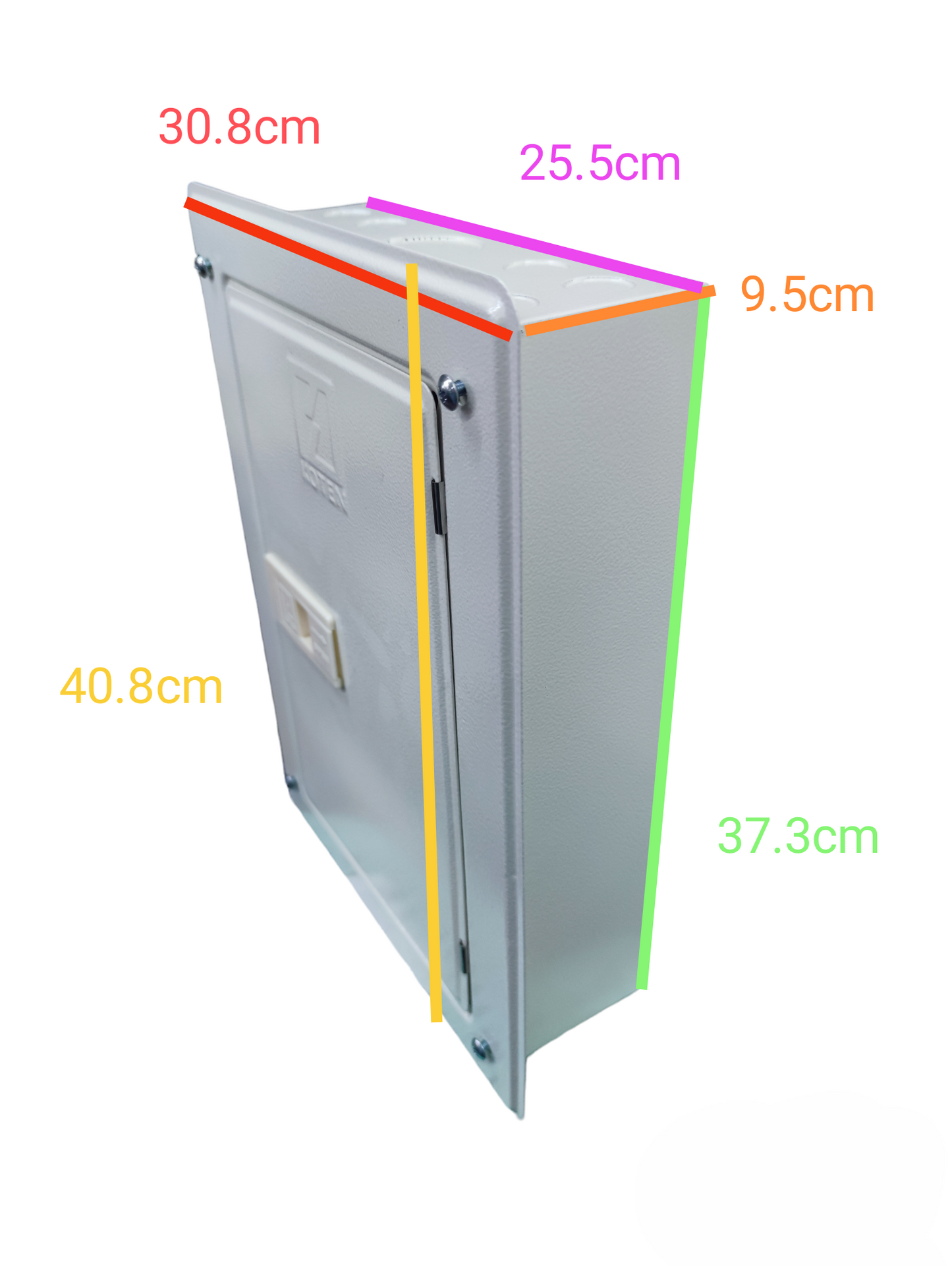 Schneider 80A panel board white metal electrical enclosure box with dimensions