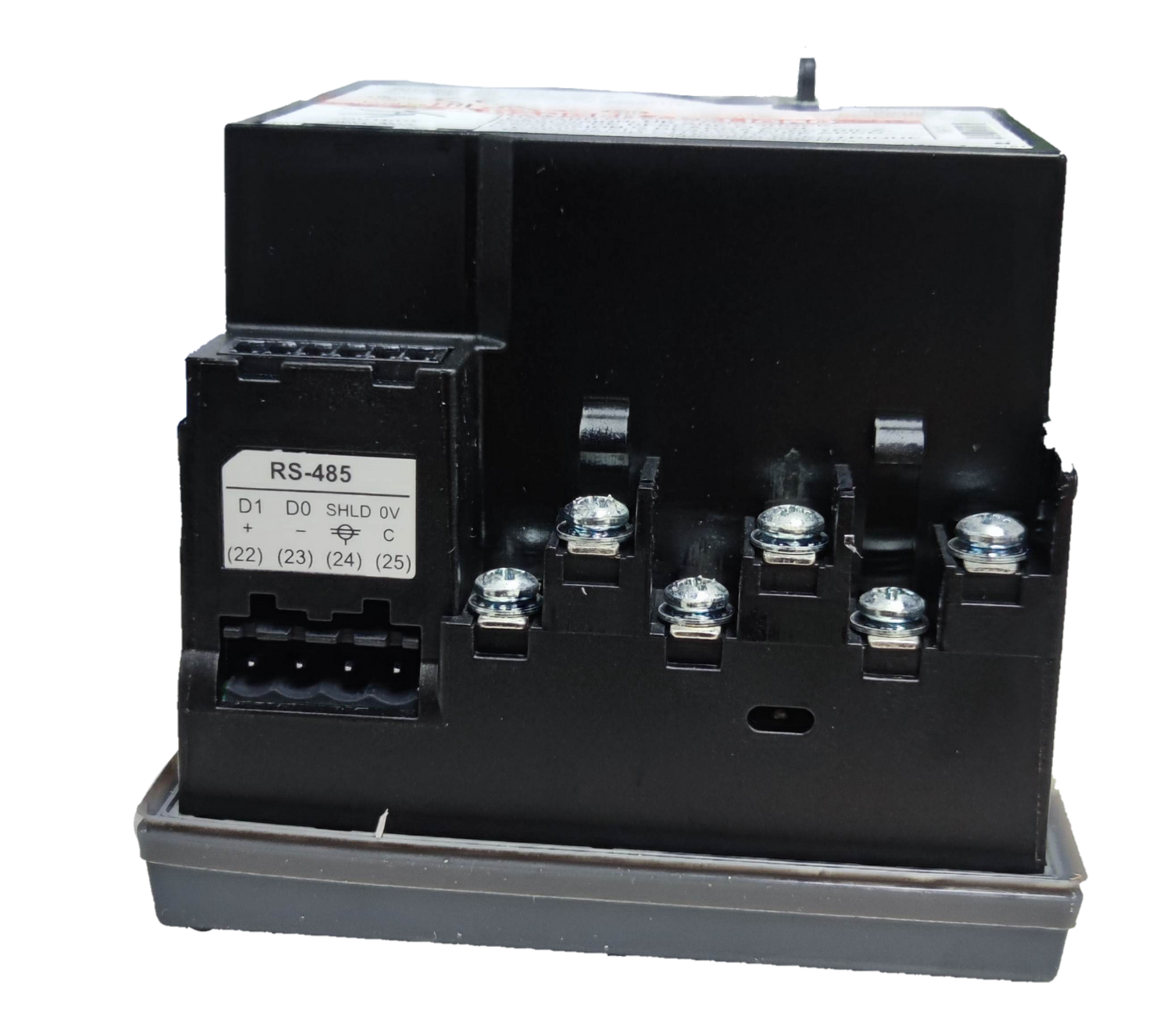Schneider digital power meter black electrical trade tool with RS-485 connection and terminal screws