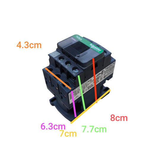 Schneider LC1D25M7 220V industrial contactor with multiple terminal connections and compact design
