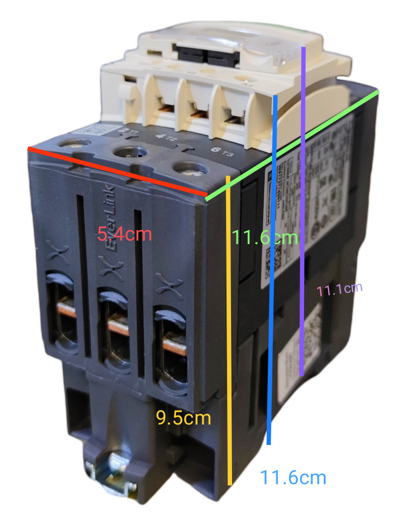 Schneider Magnetic Contactor 65A 220V Coil power point switch plug with black and white housing