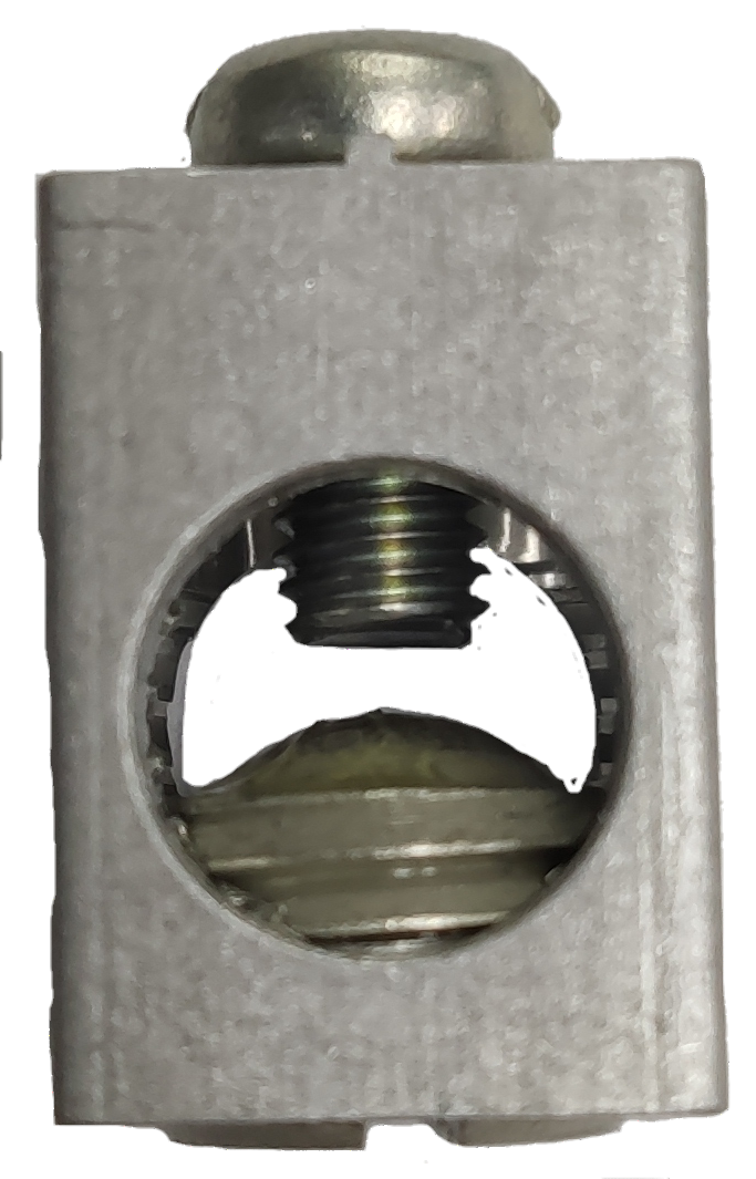 Close-up of Schneider Mechanical Lugs electrical connector for secure wiring connections