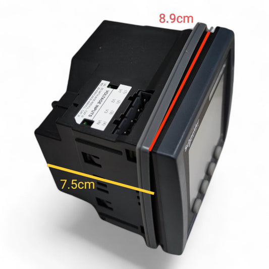 Schneider Power Meter METSEPM5100 with dimensions 8.9cm x 7.5cm for accurate energy monitoring