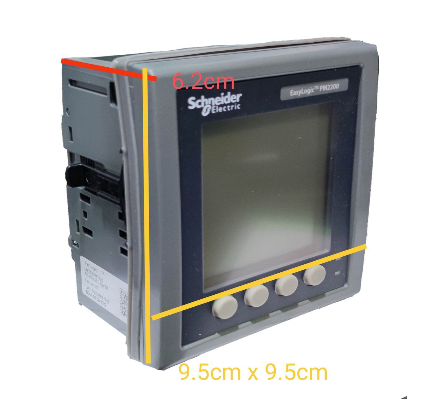 Schneider Power Meter METSEPM2220 48-277VAC with digital display and four control buttons