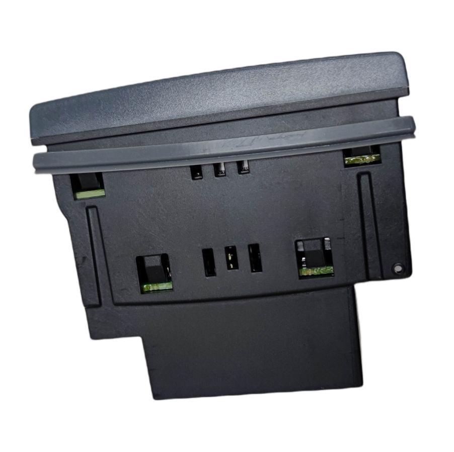 Side view of Schneider Power Meter METSEPM5100 showing connection ports and black casing
