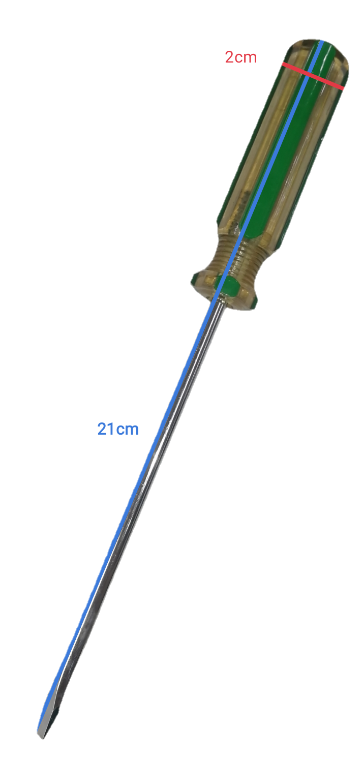 Screw Driver Made in Japan Rubicon with a 21cm long shaft and ergonomic handle for ease of use