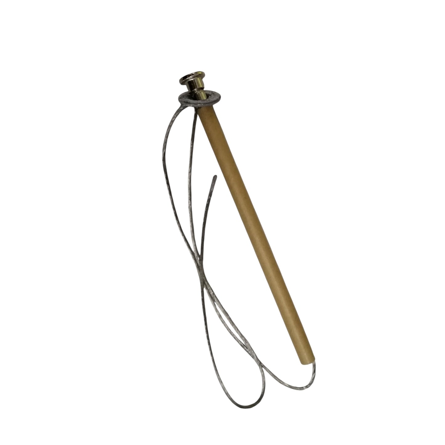 SGM Thomson Type K fuse link 3A long brown ceramic rod with screw cap and braided wire leads for circuits