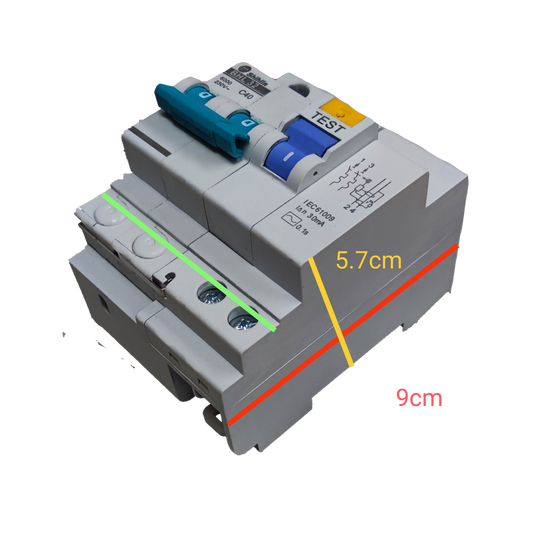 Shihlin 40A Residual Circuit Breaker with test button and labeled specifications