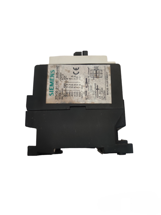 Siemens Magnetic Contactor 3NO-1NC 15A 220V black and white electrical component for power control