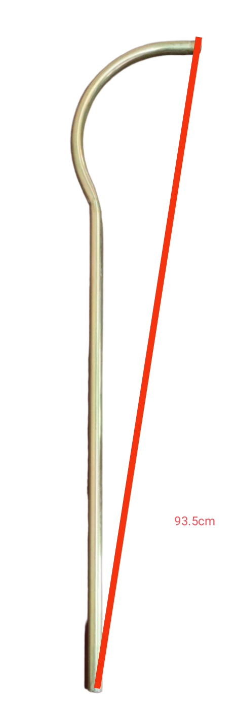 Amco single arm lamp post 36 inch metal lighting installation accessory with curved top