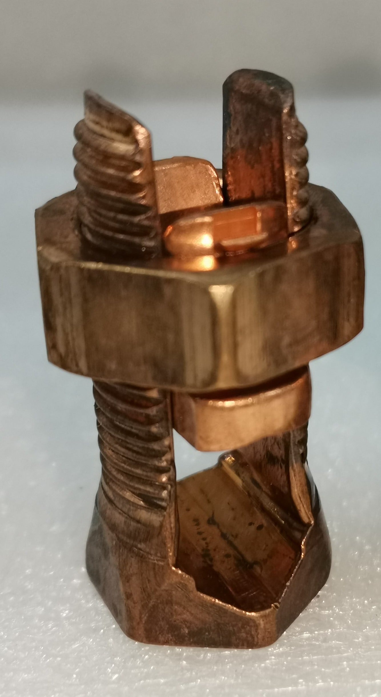 Close-up of Local brand Solderless Connector 1 Bolt 30-60MM for electrical circuitry connections