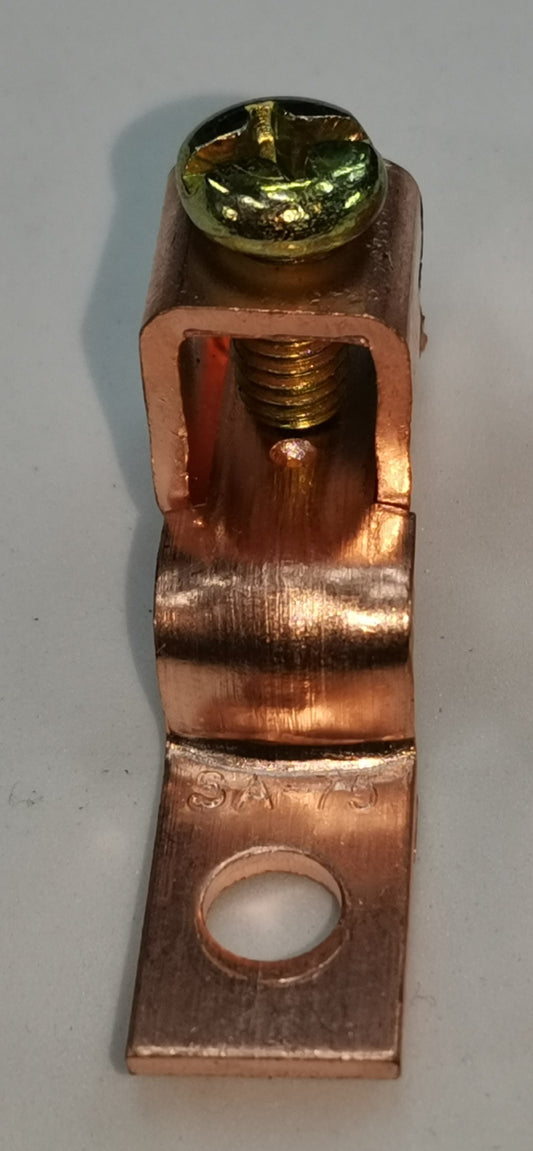 Local electrical solderless terminal lugs 22mm - 30mm copper connector with brass screw