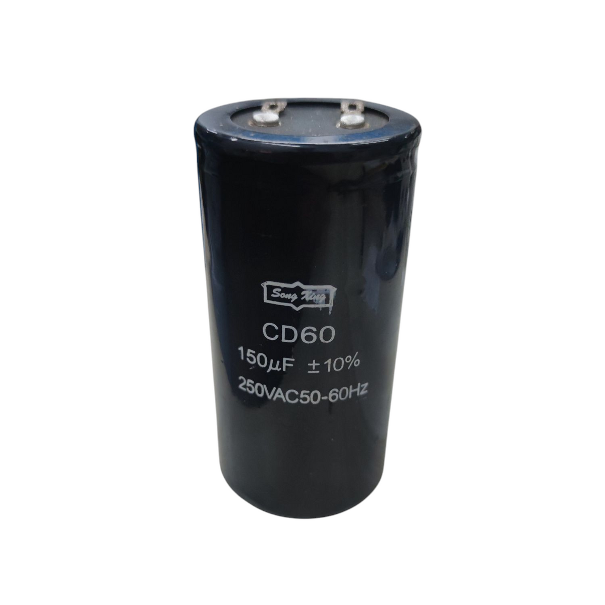 CBB 150uF 250V running capacitor black cylindrical electrical component for circuit use