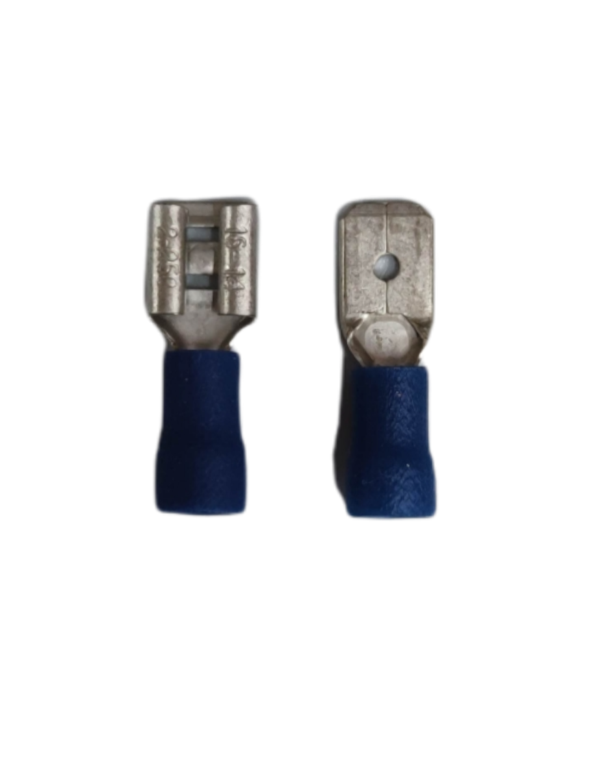 Spade terminal connector 7mm with durable metal construction and insulated grip for reliable electrical connections