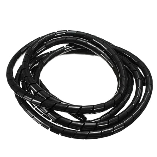 Spiral cable wrap 9mm black 10 Meters for effective cable organization and protection