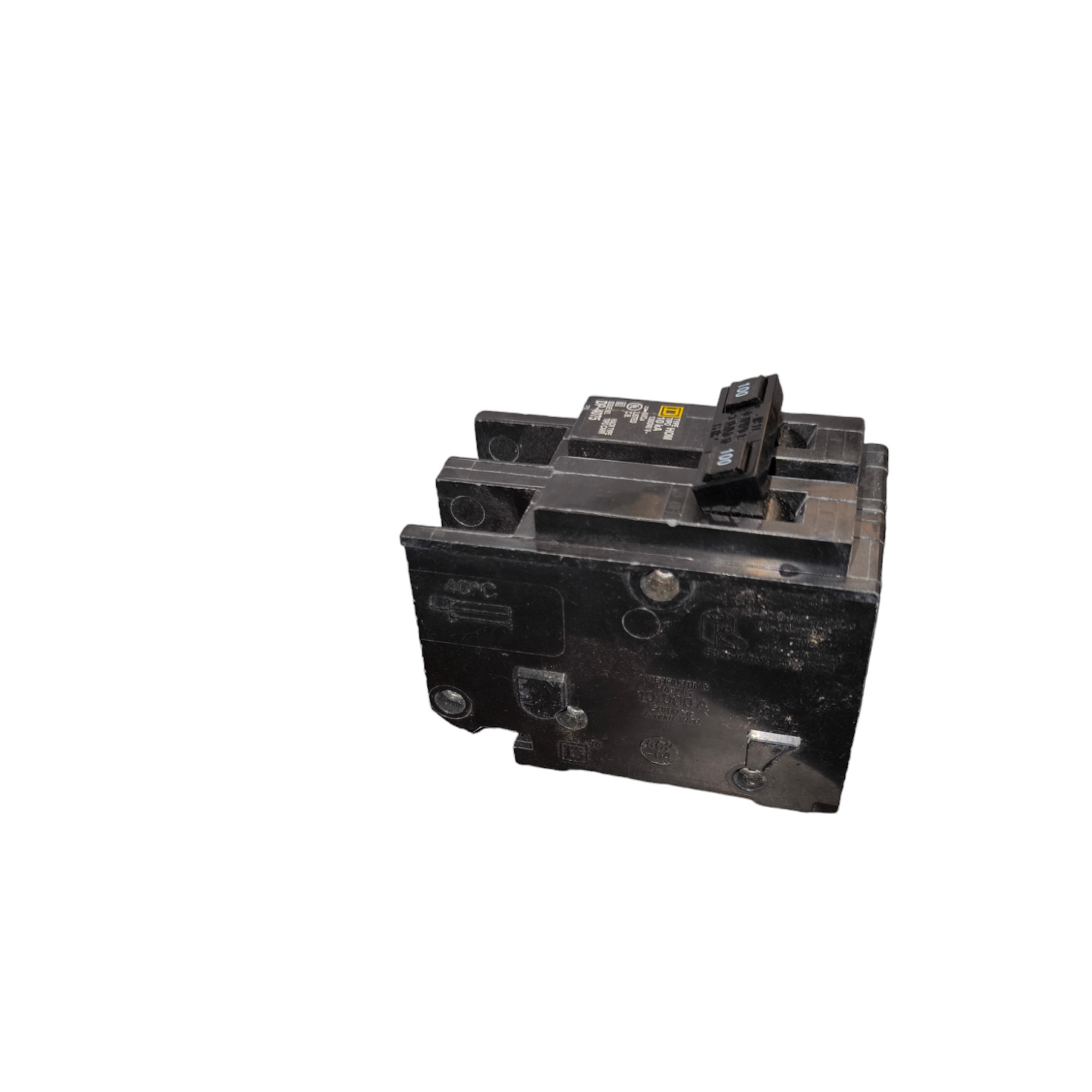 Square D 100A 2 Pole Circuit Breaker black electrical component for residential and commercial use