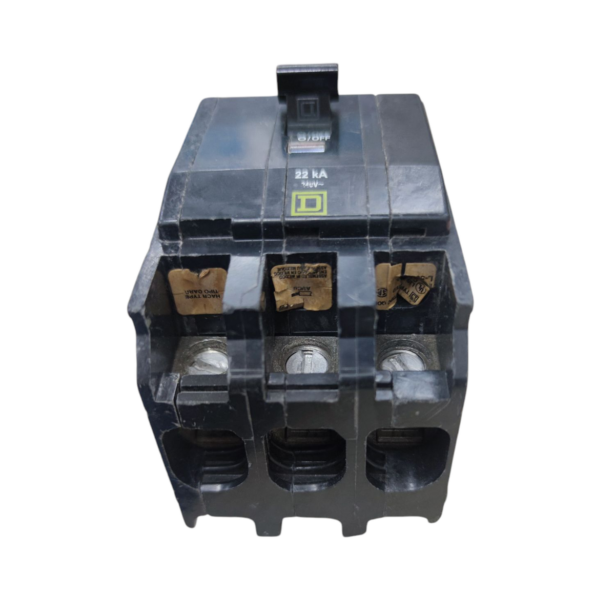 Square D 50A 3 Pole 22KAIC 220V Circuit Breaker for electrical circuitry and parts