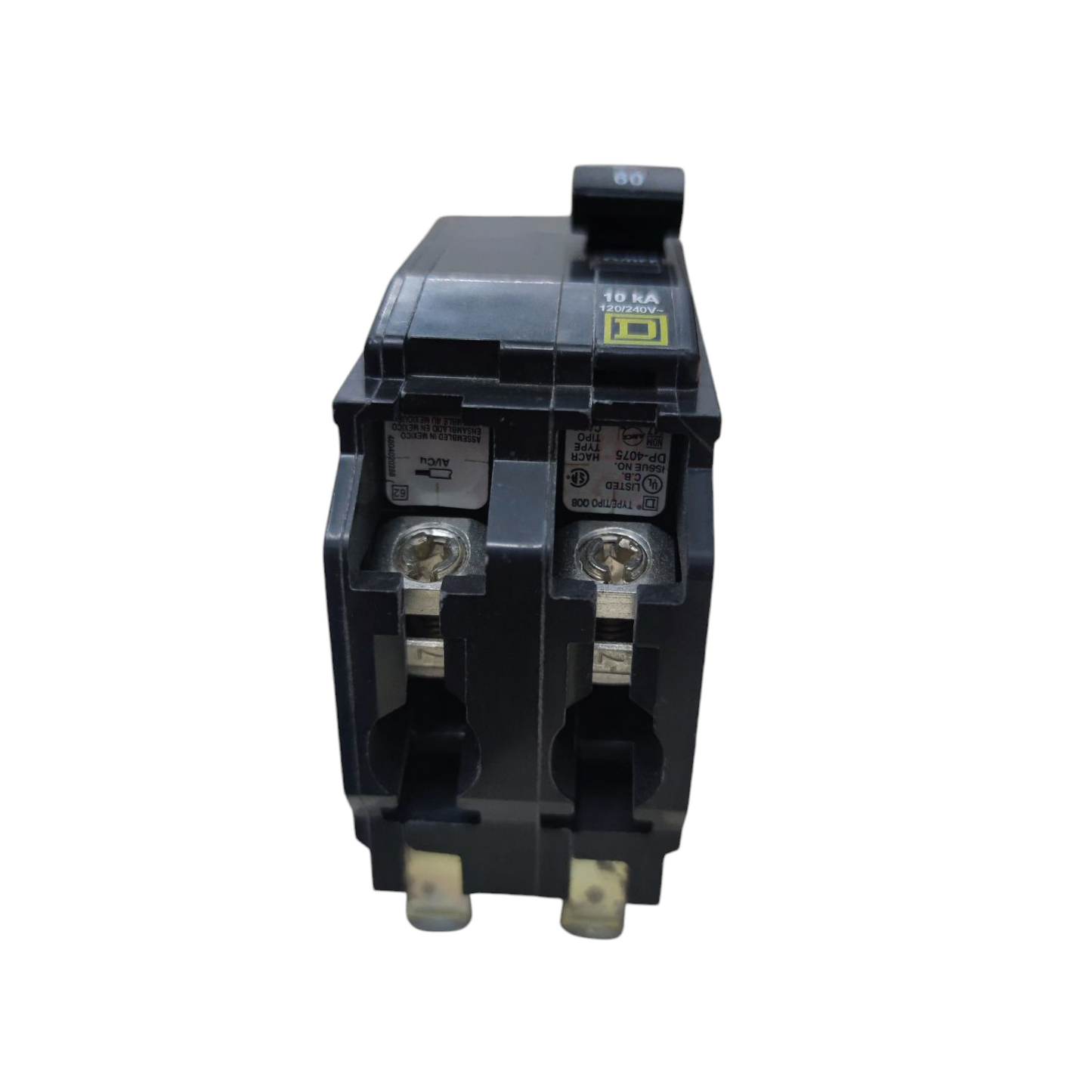 Square D 60 Amp Circuit Breaker 2Pole Plug In for reliable electrical safety and protection