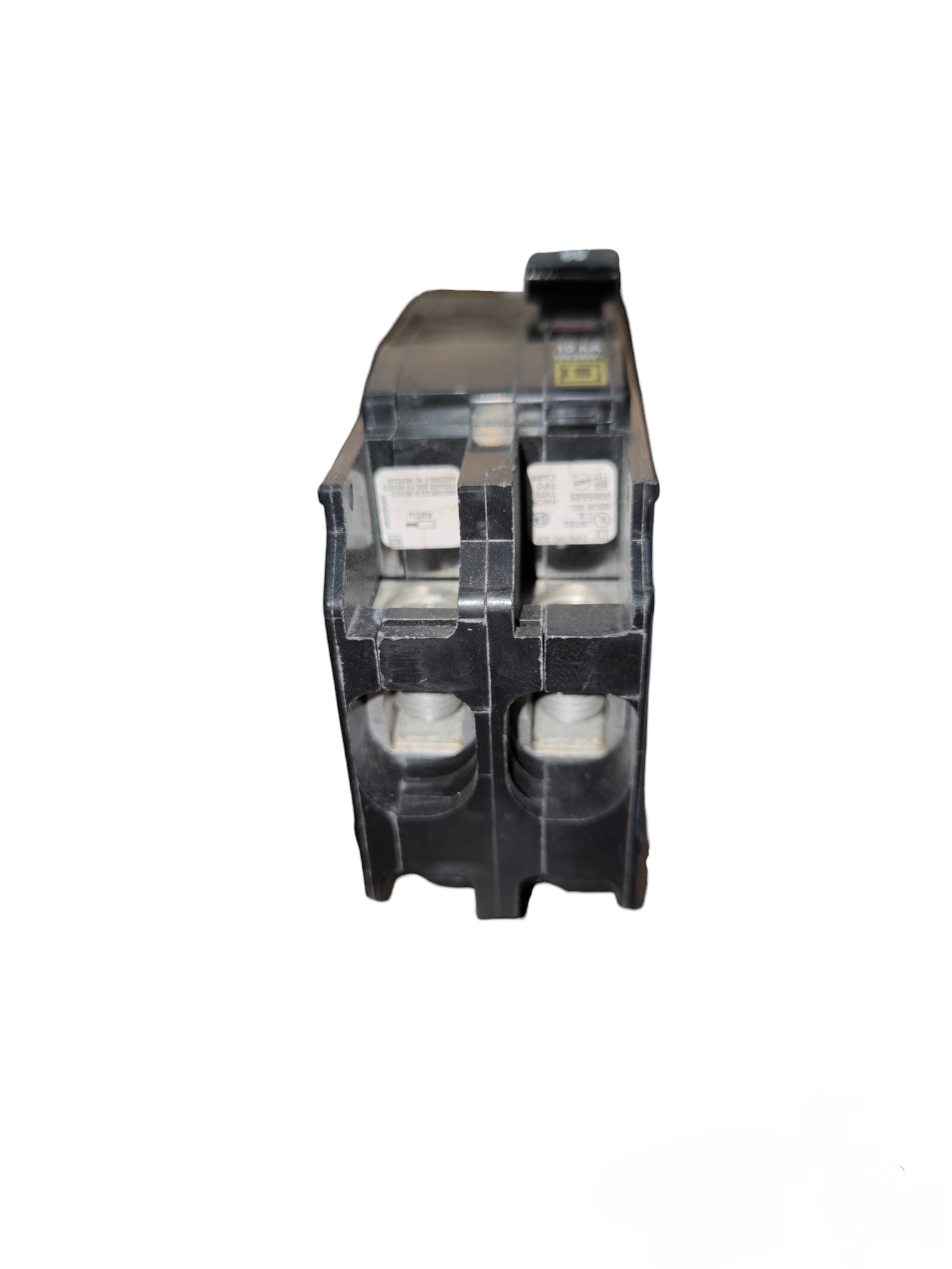 Square D 80A 2Pole Bolt On Circuit Breaker with durable black casing and clear labeling
