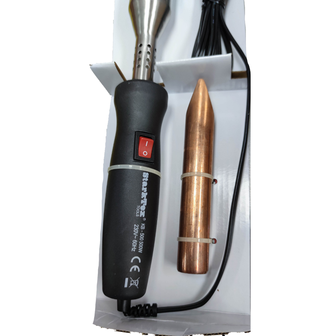 Startrek 500W Soldering Iron 220V with black handle and copper tip accessory for precise soldering