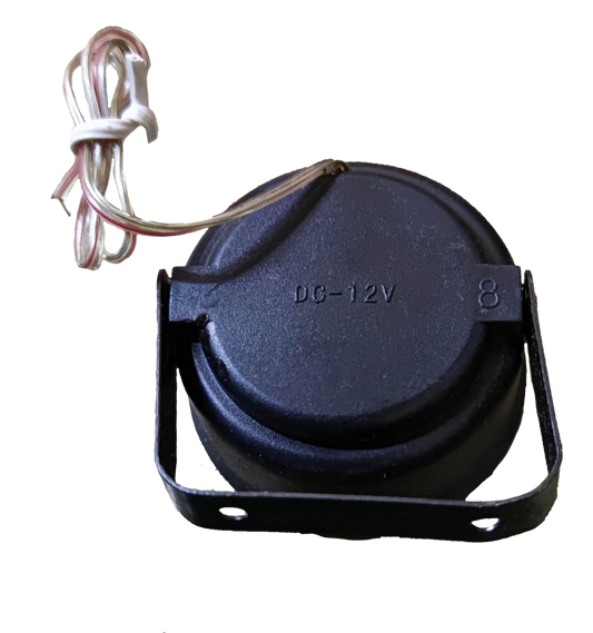 Sub Zero 6 Tone Mini Siren 12V black alarm system accessory with wiring and mounting bracket