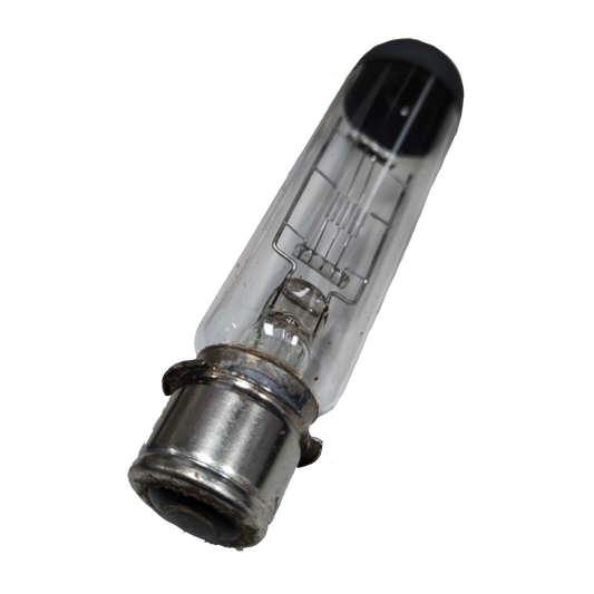 Sylvania 500W 120V B22 Projector Lamp featuring a clear glass design for bright illumination