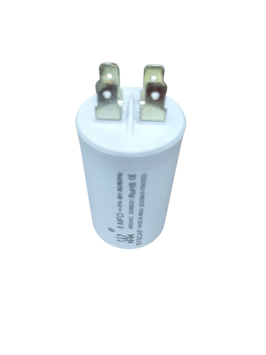 8MFD 450 VAC Motor Capacitor by Syscap designed for electrical circuit efficiency