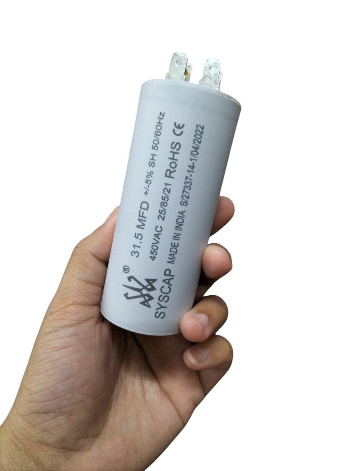 Syscap industrial motor capacitor 31.5 MFD 450VAC for electrical circuitry use