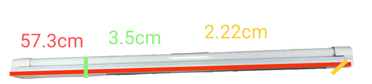 T5 colored fluorescent lamp 220V by Firefly & China showing length and diameter measurements