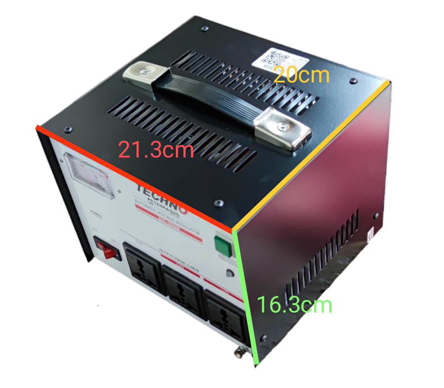 Techno Tamashi 1500W AVR Servo Motor 220V voltage stabilizer with handle and multiple outlets
