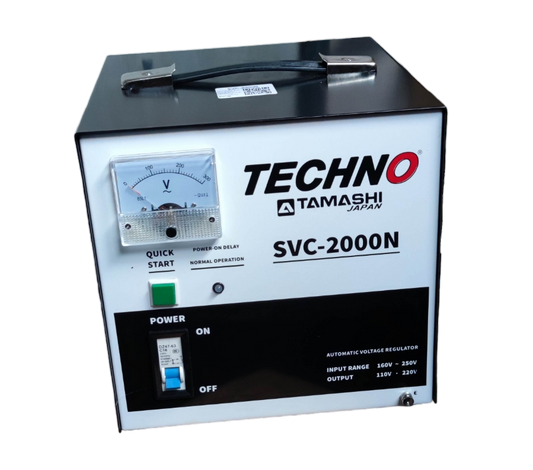 Techno Tamashi 2000W AVR Servo Motor 220V automatic voltage regulator with power switch and meter