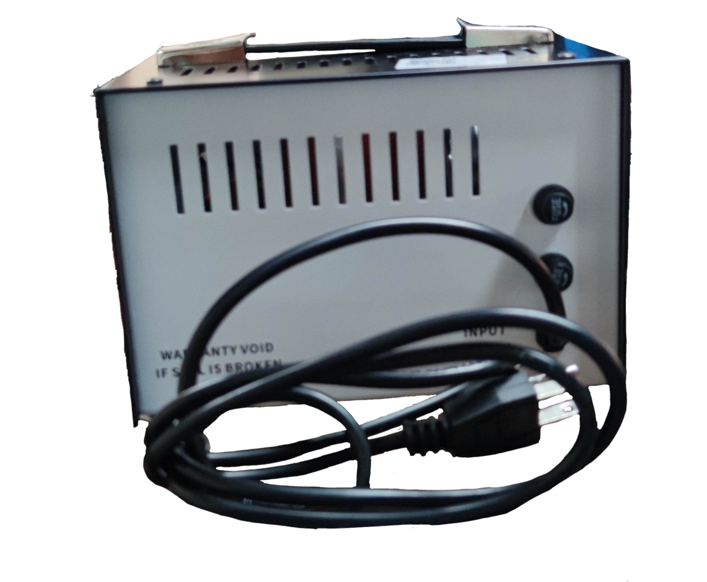 Techno Tamashi 500W AVR Servo Motor with cooling vents and power cord for door chimes and bells
