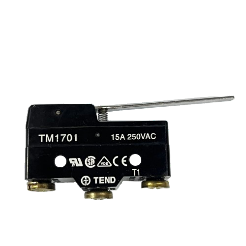 Tend TM1701 limit switch with long metal lever and three terminals rated Limit Switch 15A 250VAC
