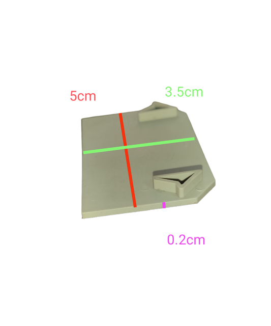 Grippes Terminal Block End Cover 35mm electrical circuitry part with white plastic construction