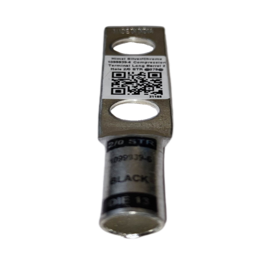 Utilux Terminal Lugs Long Barrel 2 Holes 60mm with Imprinted Labels for Electrical Connections